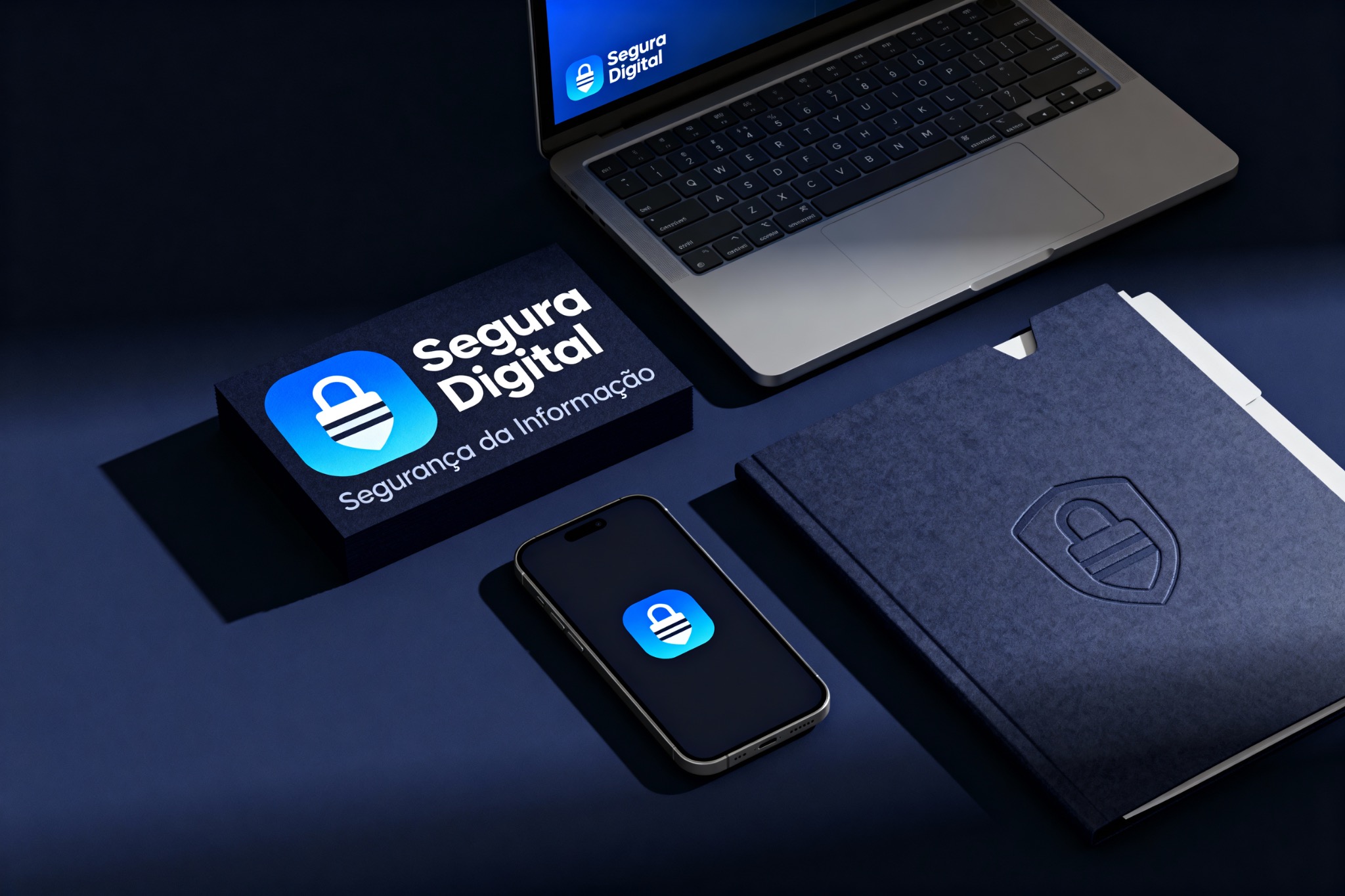 Segura Digital – mockup de marca e dispositivos